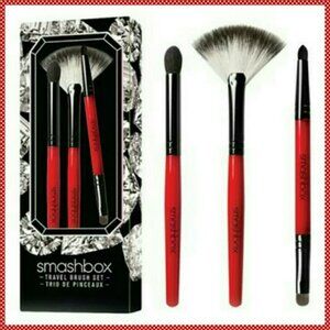 NEW Smashbox 3 pc Travel Brush Set - Fan, Smudger, Shadow